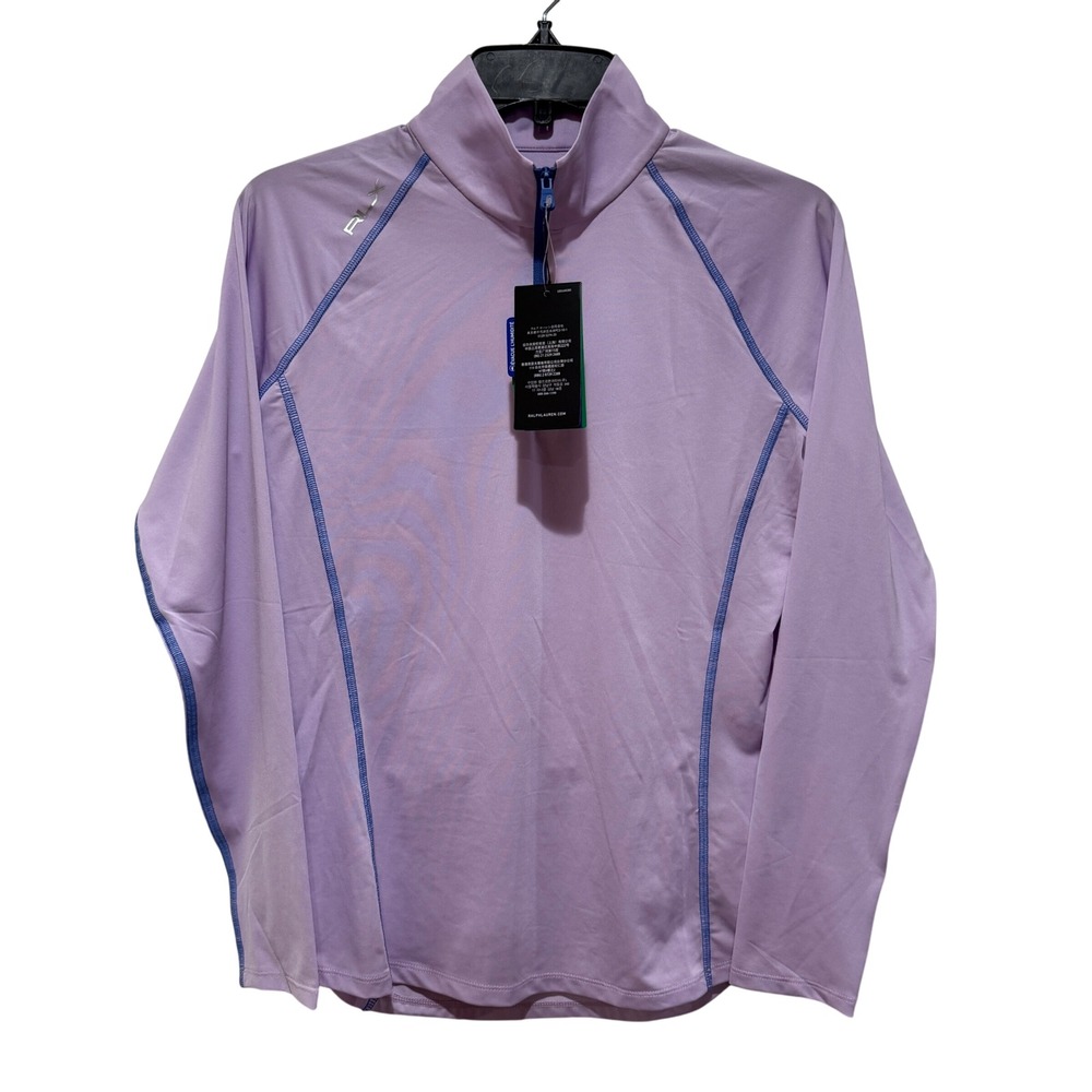 RLX Ralph Lauren Golf Womens Purple Jersey‎ Quarter Zip Pullover Top NWT Size S